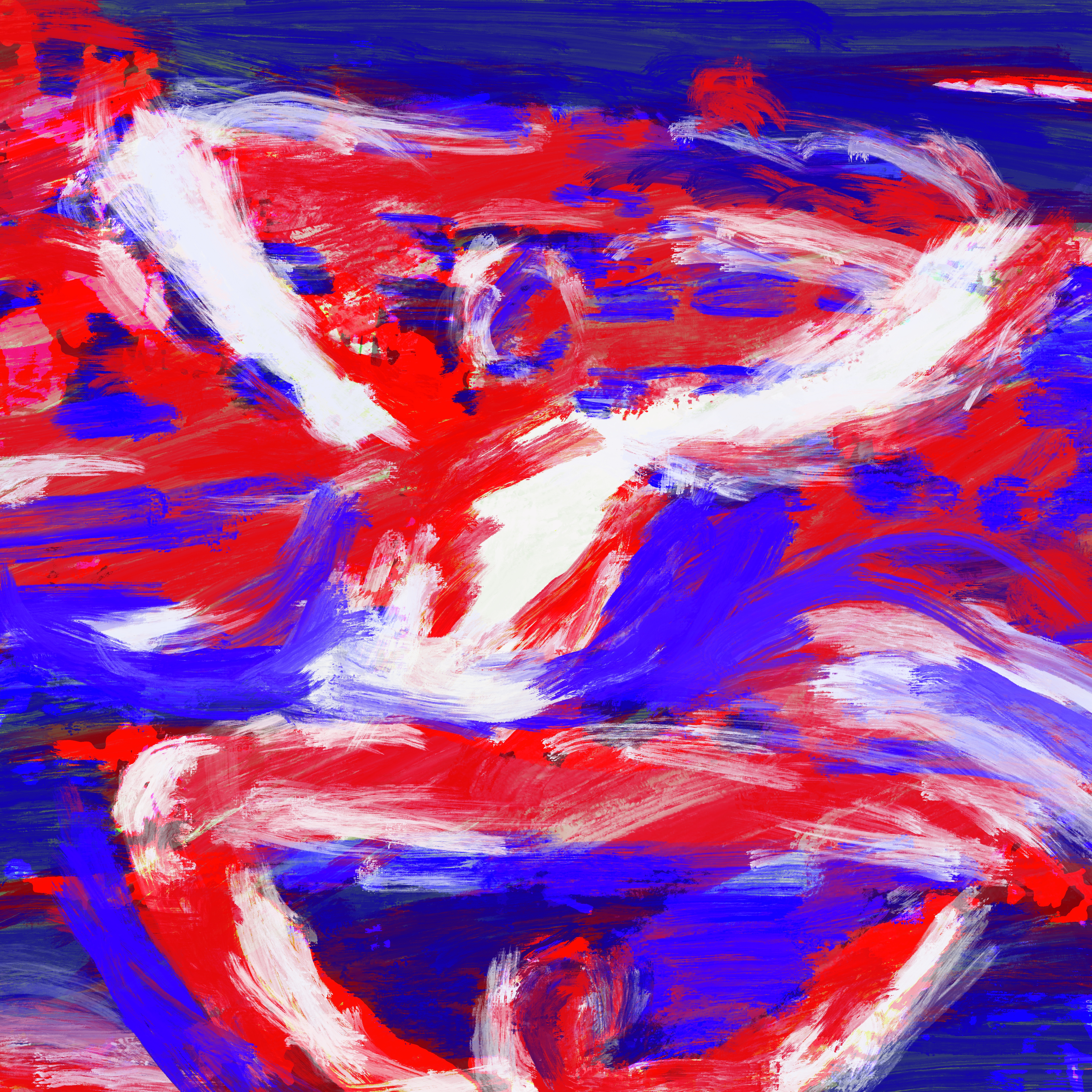 Scène Christique — digital painting de Nicolas Milon-Domecyn, 30x30 cm, 2024